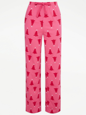 Pink Christmas Tree Pyjama Bottoms Lingerie at ASDA