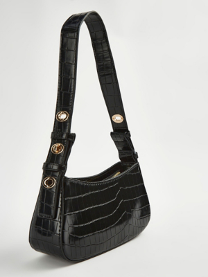 Black Crocodile Shoulder Bag Women at ASDA