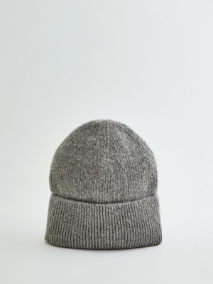 Studio Edit Grey Knitted Beanie Hat With Wool | Men | George at ASDA