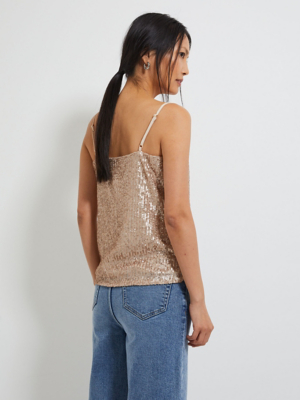 Gold Sequin Cami Top | Women | George at ASDA