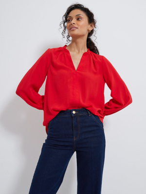 Red Popover Blouse Women at ASDA