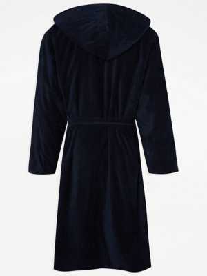 Navy Towelling Dressing Gown Men George at ASDA