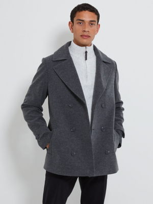 Grey Formal Coat Men at ASDA