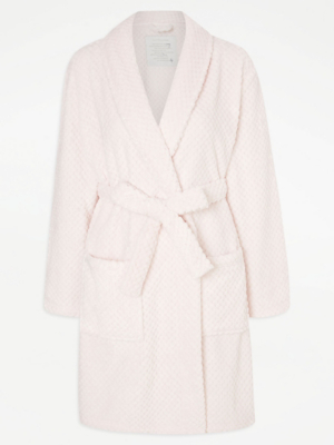 Light Pink Honeycomb Fleece Dressing Gown | Lingerie | George at ASDA