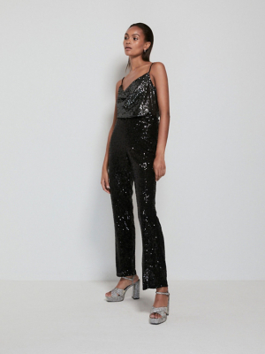 Black Sequin Trousers Women at ASDA
