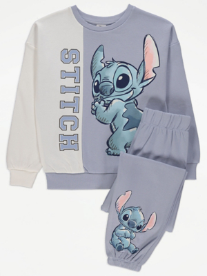 Disney Lilo and Stitch Varsity Sweatshirt and Joggers Outfit
