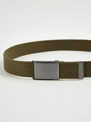 Khaki Textured Belt Men at ASDA