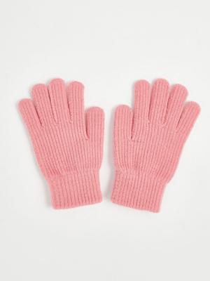 Pink Knitted Gloves Women at ASDA