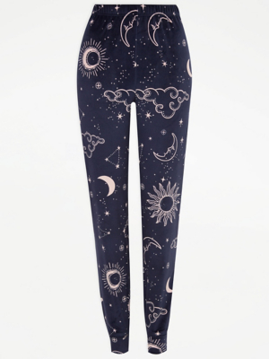 Asda Outlet Asda Womens Loungewear Navy Star Constellation Fleece