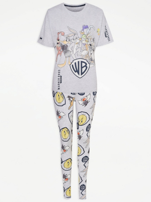 100 Years of Warner Bros Grey Character Pyjamas | Lingerie | George at ASDA