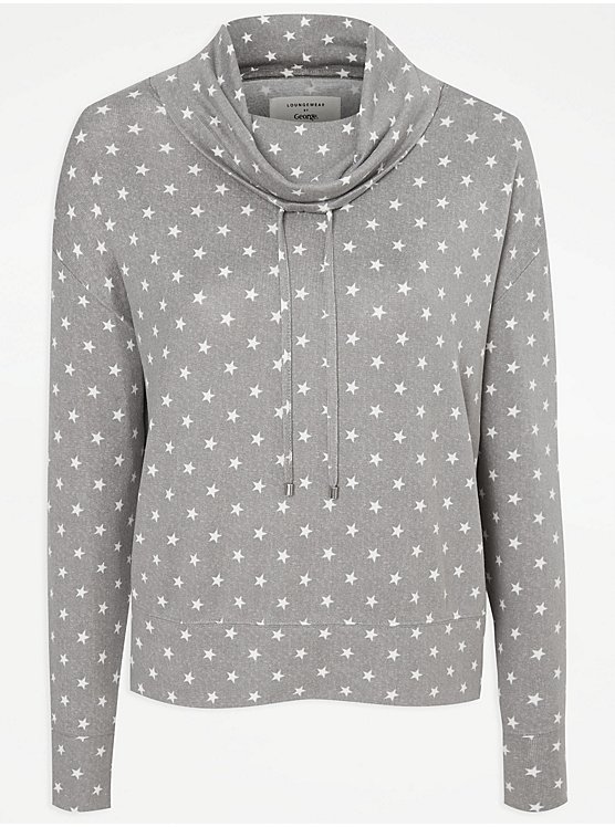 Grey Star Hooded Lounge Top