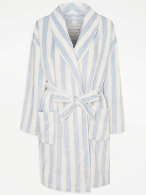 Blue Stripe Dressing Gown Lingerie at ASDA
