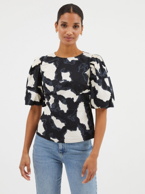 Printed Puff Sleeve Blouse Women at ASDA