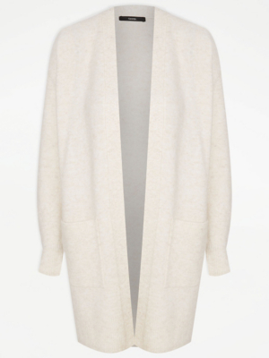 Cream Knitted Midi Cardigan