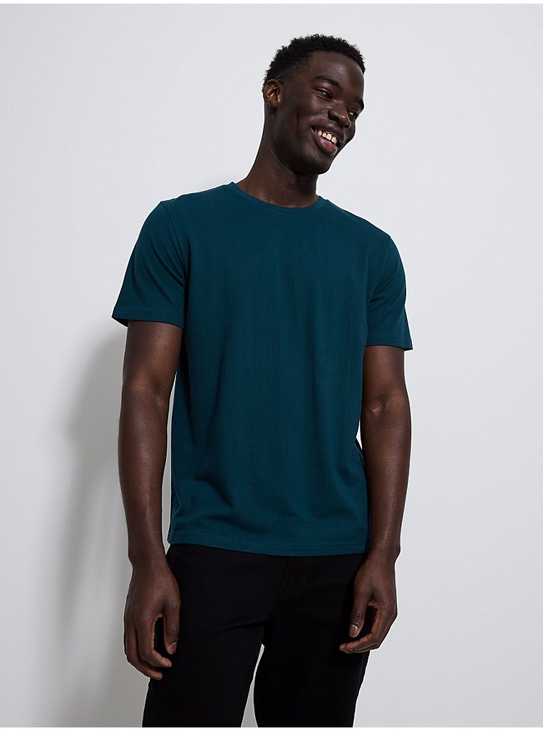 Teal Pique T-Shirt | Men | George at ASDA