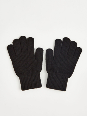 Black Ribbed Gloves Women at ASDA