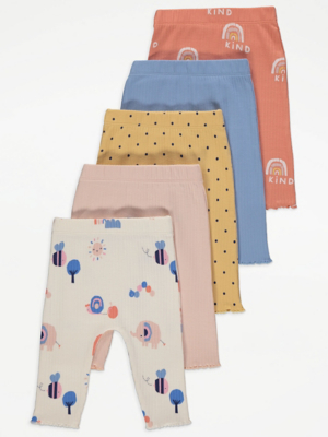 Patterned Ribbed Leggings Pack