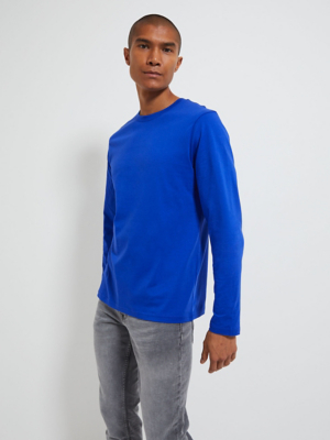 Cobalt Blue Plain Long Sleeve Top | Men | George at ASDA