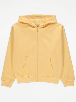Yellow Zip Up Hoodie Kids at ASDA