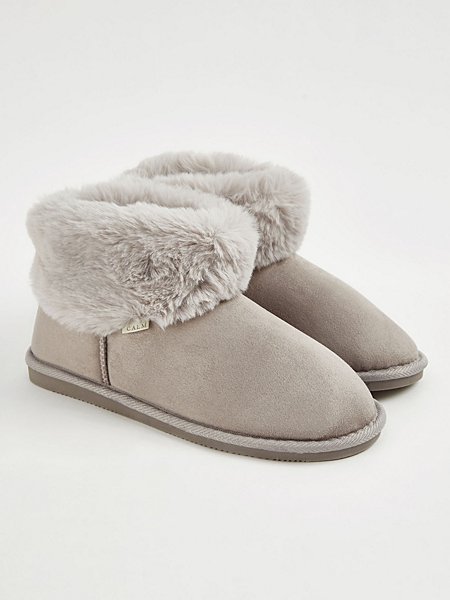 Brown Faux Fur Slipper Boots | Women | George at ASDA