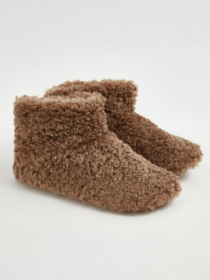 Brown Slipper Boots Lingerie at ASDA