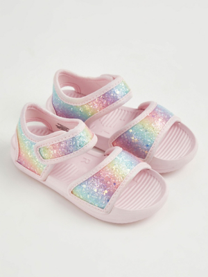 Pink Star Glitter Poseidon Sandals main image 0