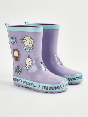 Disney Frozen Lilac Wellington Boots Kids at ASDA