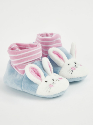 Blue Bunny Slippers Baby at ASDA