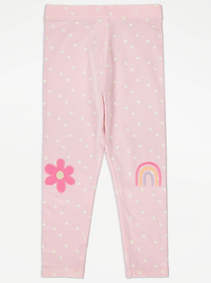 Baby Leggings Asda Girls White Leggings 2-pack Ribbed Cotton