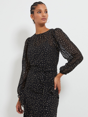 Summer Dresses Asda Dresses George Polka Dot Dress Black Gold