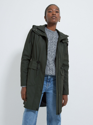 Khaki Rubber Mac Coat Women at ASDA
