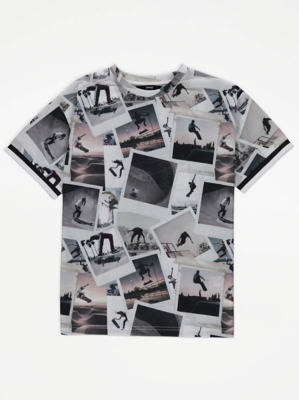 Белая футболка Polaroid Skater