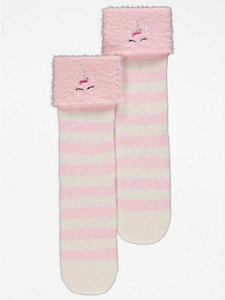 Pink Reindeer Cosy Footsie Socks | Kids | George at ASDA