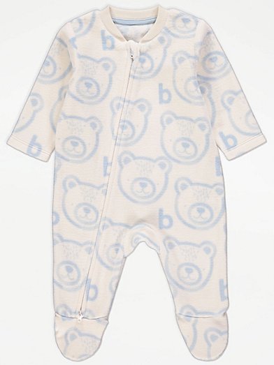 Babies' Footless Fleece Sleepsuit A04AY01