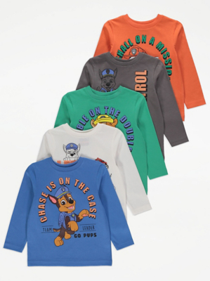 PAW Patrol Character Long Sleeve Tops Pack Kids George at ASDA