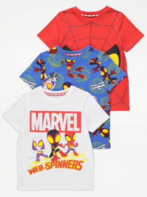 Marvel Spidey and Friends Graphic Print T-Shirts 3 Pack | Kids | George ...