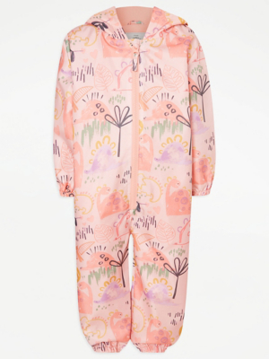 Fleece Lined Dinosaur Puddle Suit Regatta Childrens/Kids Mudplay