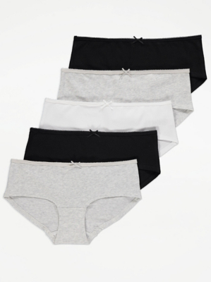 Short Knickers 5 Pack Lingerie at ASDA
