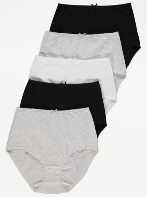 Full Brief Knickers 5 Pack Lingerie at ASDA
