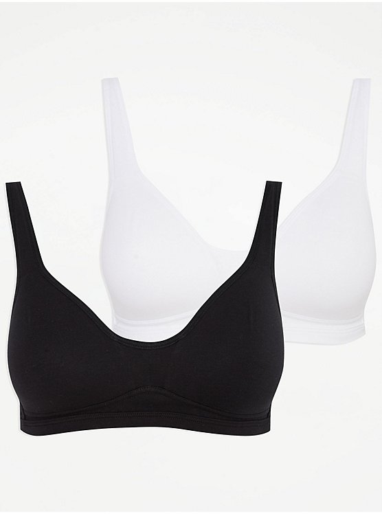 Sporty Non-Wired Padded Bras 2 Pack