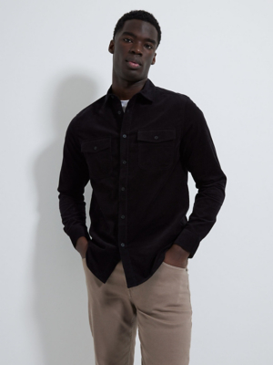 Black Corduroy Shirt Men at ASDA