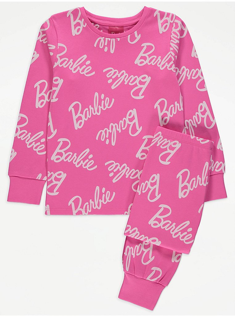 Barbie Slogan Long Sleeve Pyjamas | Kids | George at ASDA
