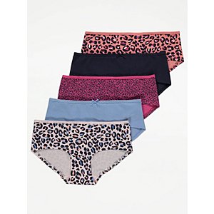 Bright Animal Short Knickers 5 Pack, Lingerie