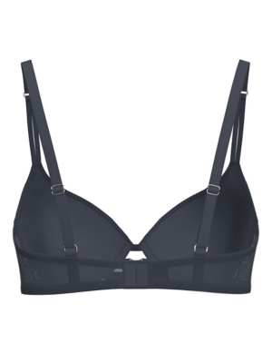 Entice Charcoal Padded Lace T-Shirt Bra | Lingerie | George at ASDA