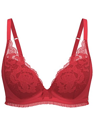 NEW! GEORGE ENTICE 38C Red Padded Bra & Size 14 Matching Briefs