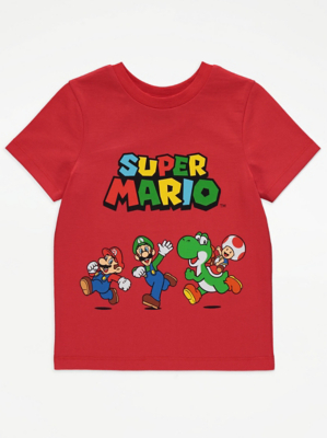 Super Mario Red Character TShirt Kids at ASDA