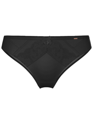 Black Rose Embroidered Brazilian Knickers Lingerie at ASDA