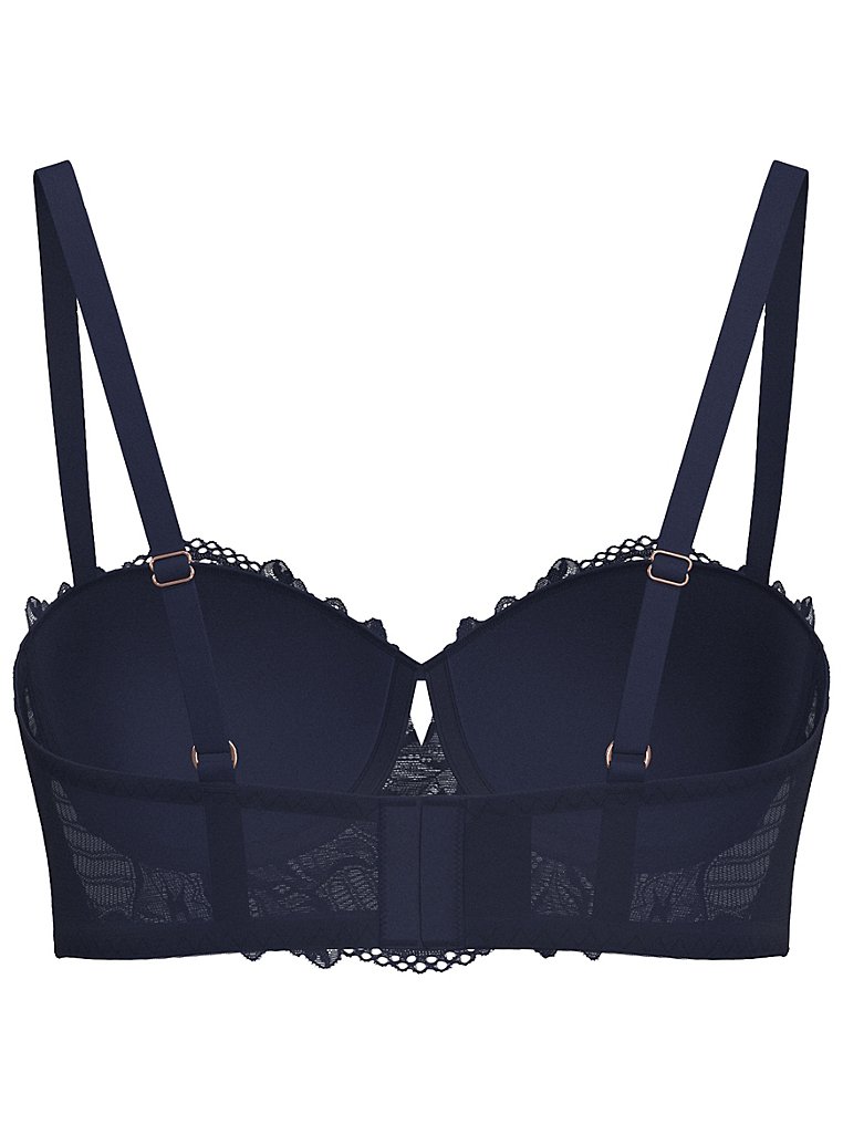 Women's Entice Satin Lace Balcony Bra's in Black, Green or Red + free click  & collect