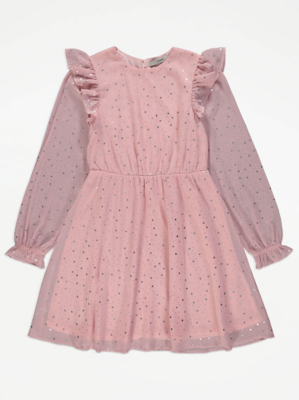 Party Dress Girls Dresses At Asda Bronze Sequin Tiered Party Dress