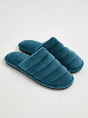 Teal Bubble Mule Slippers Men at ASDA